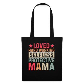 Maman Fête des Mères Aimée, altruiste, protectrice - Sac en tissu - noir - Devant