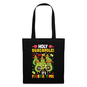 Avocado Holy Guacamole Mexikanisch Fiesta - Stoffbeutel - Schwarz - Vorne