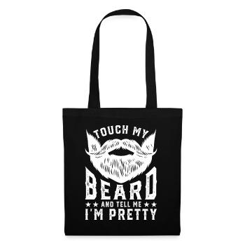Touche ma barbe et dis-moi que je suis jolie - Sac en tissu - noir - Devant