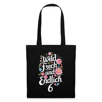 Birthday Gift 6 Years Children's Birthday - Tote Bag - black - Front