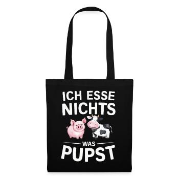 Végétarien Végétalien Bien-être animal Droits des animaux Veggie - Sac en tissu - noir - Devant
