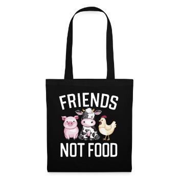Végétarien Végétalien Végé Végétarien - Sac en tissu - noir - Devant