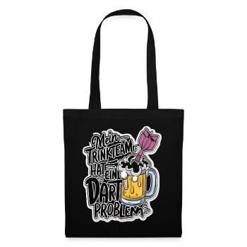 My drinking team has a darts problem - Tote Bag - black - Front