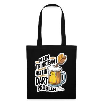 Mon équipe de buveurs a un problème de fléchettes - Sac en tissu - noir - Devant