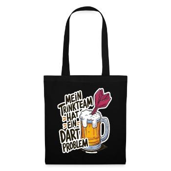 Mon équipe de buveurs a un problème de fléchettes - Sac en tissu - noir - Devant