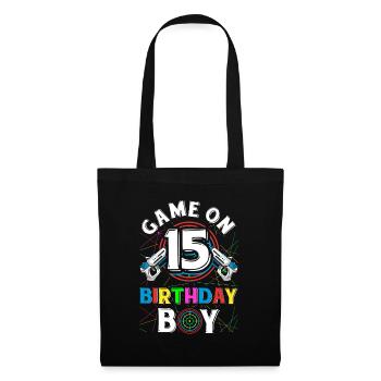 Lasertag Game On 15 Birthday Boy Indoor Laser Tag - Tote Bag - black - Front