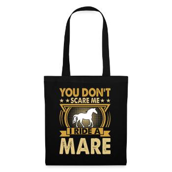 Vous ne me faites pas peur, je monte une jument ! - Sac en tissu - noir - Devant