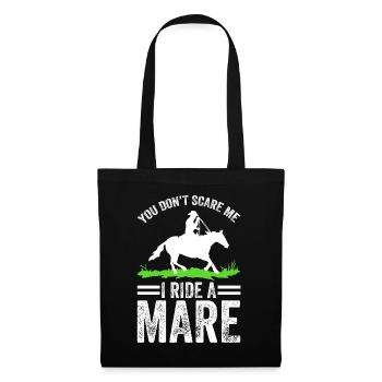 Vous ne me faites pas peur, je monte une jument ! - Sac en tissu - noir - Devant