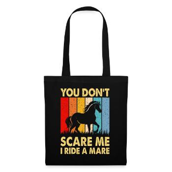 Vous ne me faites pas peur, je monte une jument ! - Sac en tissu - noir - Devant