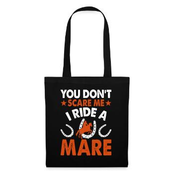 Vous ne me faites pas peur, je monte une jument ! - Sac en tissu - noir - Devant