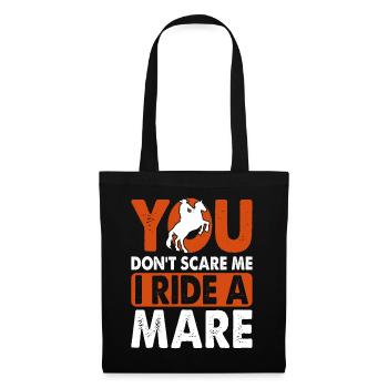 Vous ne me faites pas peur, je monte une jument ! - Sac en tissu - noir - Devant