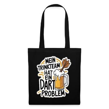 Mon équipe de buveurs a un problème de fléchettes - Sac en tissu - noir - Devant