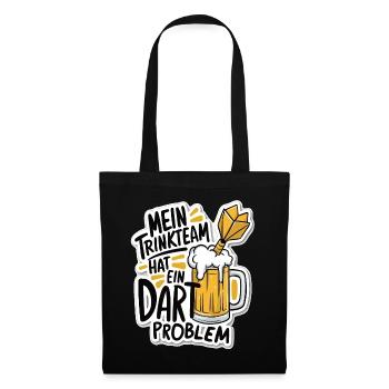 Mon équipe de buveurs a un problème de fléchettes - Sac en tissu - noir - Devant