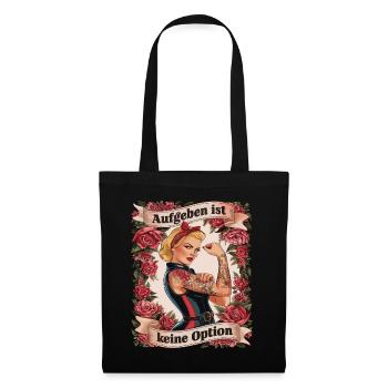 Giving up is not an option - birthday, Mother's Day, - Tote Bag - black - Front