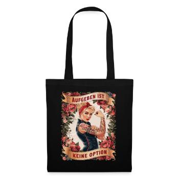 Giving up is not an option - birthday, Mother's Day, - Tote Bag - black - Front