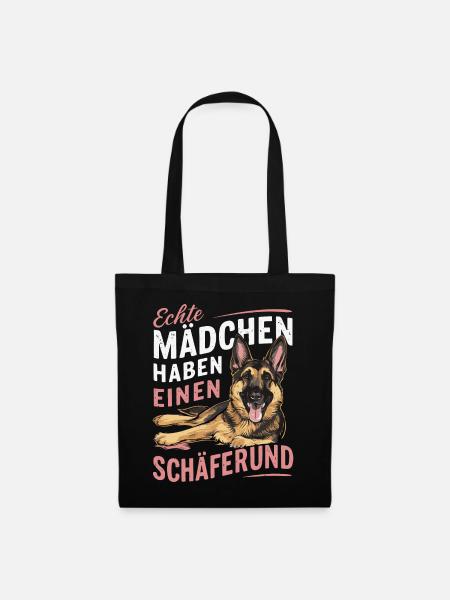 Deutscher Schäferhund Hund Malinois Hunde - Stoffbeutel - Schwarz