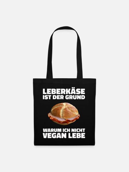 Leberkäs Bayern Leberkas Semmel Fleischkäse - Stoffbeutel - Schwarz