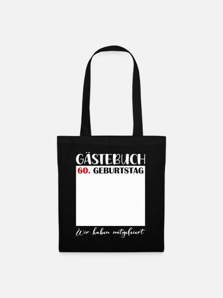 60e anniversaire femmes 60 ans hommes cadeau - Sac en tissu - noir