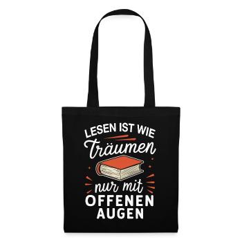 Book Reading Books Book Nerd Bookworm - Tote Bag - black - Front