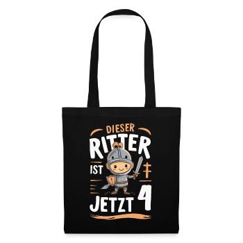 Birthday gift 4 years children's birthday - Tote Bag - black - Front