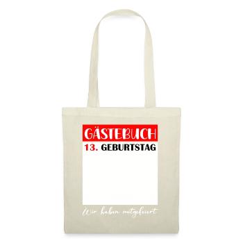 13e anniversaire fille 13 ans garçon cadeau - Sac en tissu - nature - Devant