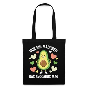 Avocat Fruit Végétalien Végétarien Avocat végétalien - Sac en tissu - noir - Devant