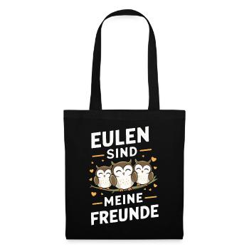 Night Owl Owl Owl Bird - Tote Bag - black - Front