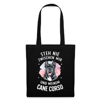 Chiens Cane Corso Italiano Chien - Sac en tissu - noir - Devant