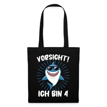 Birthday gift 4 years children's birthday - Tote Bag - black - Front