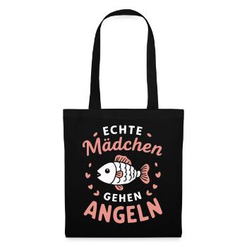 pêcheur pêcheur pêche pêche poisson - Sac en tissu - noir - Devant