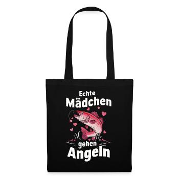 pêcheur pêcheur pêche pêche poisson - Sac en tissu - noir - Devant