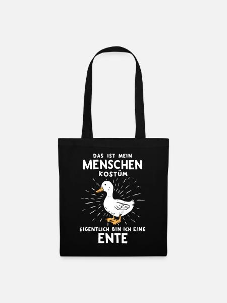 Stockente Entenvögel Ente Dunkelente Vogel - Stoffbeutel - Schwarz