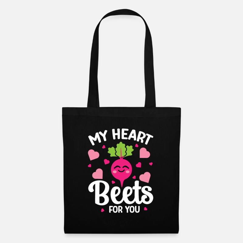 Relation de betterave en disant coeur betteraves pour vous - Sac en tissu - noir