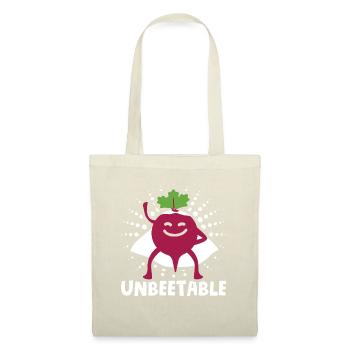 Beetroot vegetables for vegans Saying: Unbeetable - Tote Bag - nature - Front