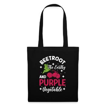 Beetroot Earthy Purple Vegetable - Rüben Gemüse - Tote Bag - black - Front