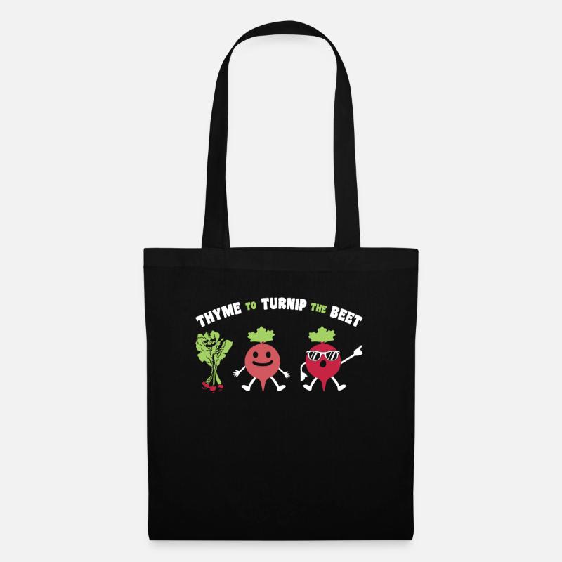 Thym Au Navet La Betterave Betterave Betterave Cadeau - Sac en tissu - noir