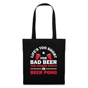 Beer Pong Tournament Wisdom Party Game Gear - Sac en tissu - noir - Devant