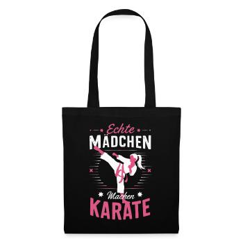 Karate Kampfsport Kämpfer Karate - Stoffbeutel - Schwarz - Vorne