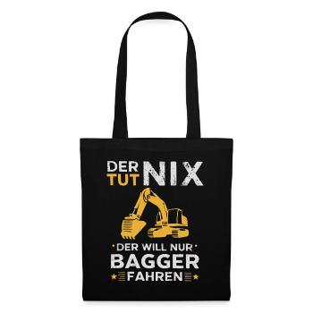 Excavator Driver Construction Worker Construction Site Construction Machine - Tote Bag - black - Front