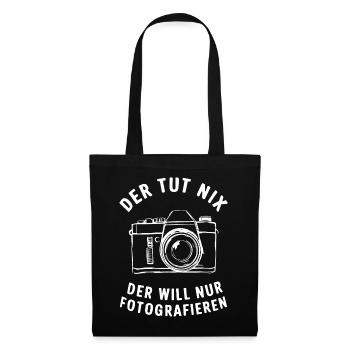 Photographe Photographie Appareil photo Photo - Sac en tissu - noir - Devant