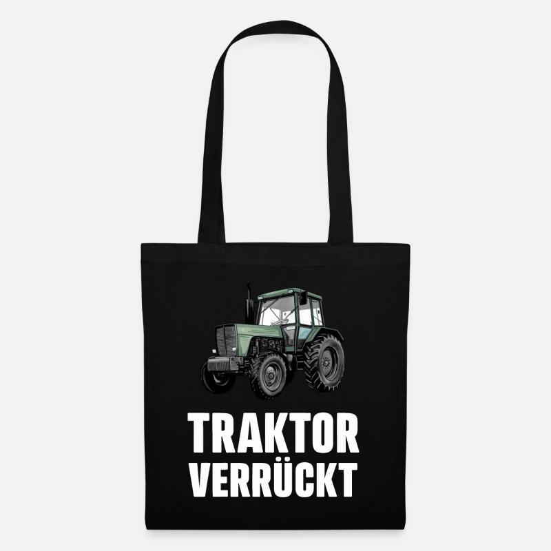 Bauer Landwirtschaft Traktor Landwirtin Bauernhof - Stoffbeutel - Schwarz