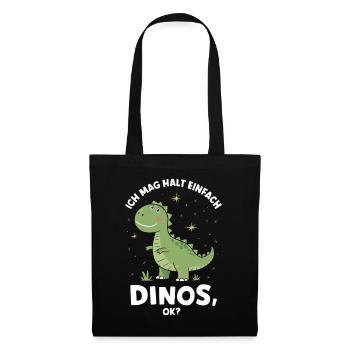 Dinosaur Dino Tyrannosaurus Rex Dinos Dinosaur - Tote Bag - black - Front