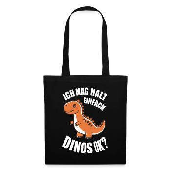 Dinosaur Dino Tyrannosaurus Rex Dinos Dinosaur - Tote Bag - black - Front