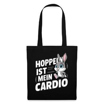 Bunny Bunnies Lapin Animal de compagnie - Sac en tissu - noir - Devant