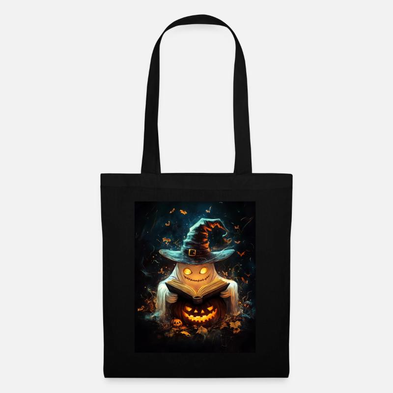 Halloween Geschenk Frauen Geist Männer Kinder Deko - Stoffbeutel - Schwarz