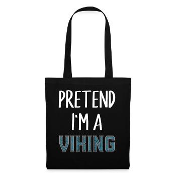 Faites semblant d’être un Viking Lazy Viking Halloween - Sac en tissu - noir - Devant