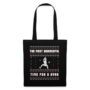 Rock Climbing Ugly Christmas Sweater - Tote Bag - black - Front