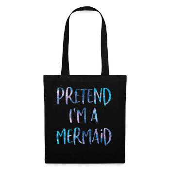 Fais semblant d’être une sirène Déguisement d’Halloween - Sac en tissu - noir - Devant