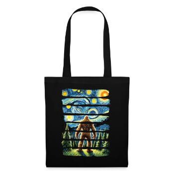 Bigfoot Starry Night Forest Van Gogh - Tote Bag - black - Front
