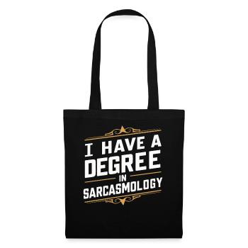 Drôle, sarcasme, humour sarcastique, ironie - Sac en tissu - noir - Devant